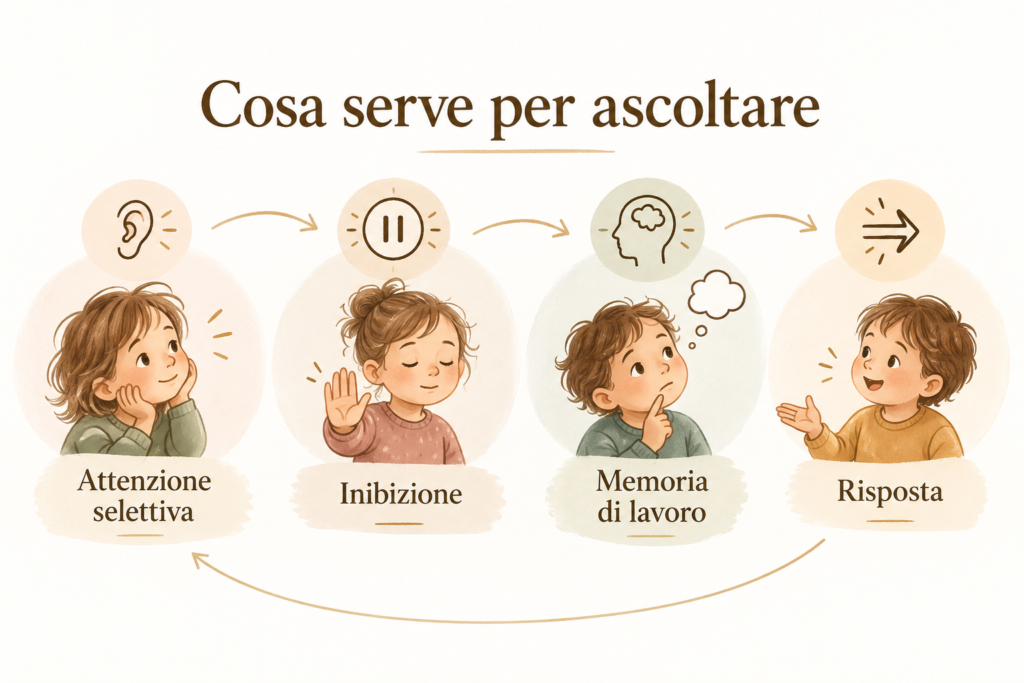 mio-figlio-non-ascolta-funzioni-esecutive-attenzione-bambini Mio figlio non ascolta: le quattro funzioni cognitive coinvolte nell'ascolto nei bambini in sviluppo